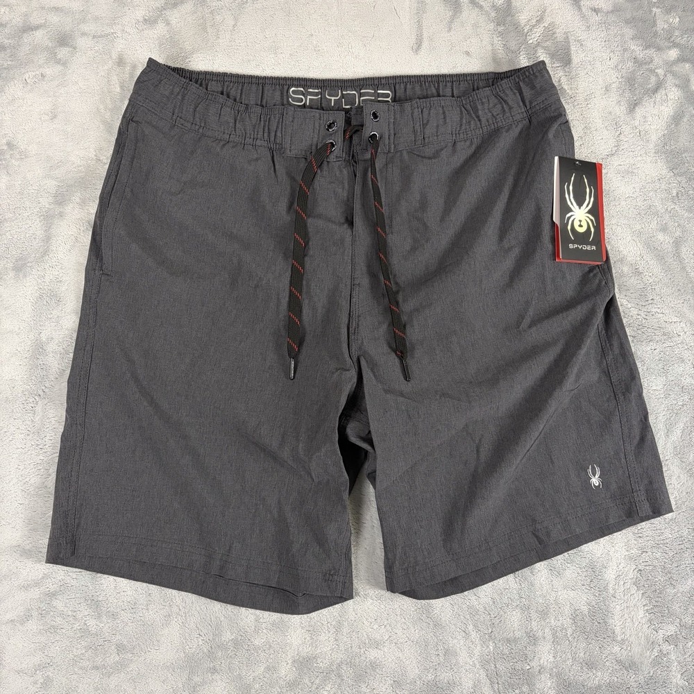 Spyder Mens 2XL Charcoal Gray Swim Trunks Board Shorts Size XL NEW!